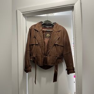 Vintage brown leather jacket